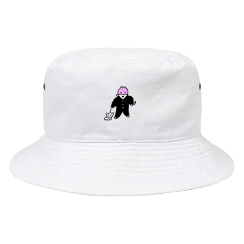 ナイフ持ち犬散歩ヤンキー Bucket Hat