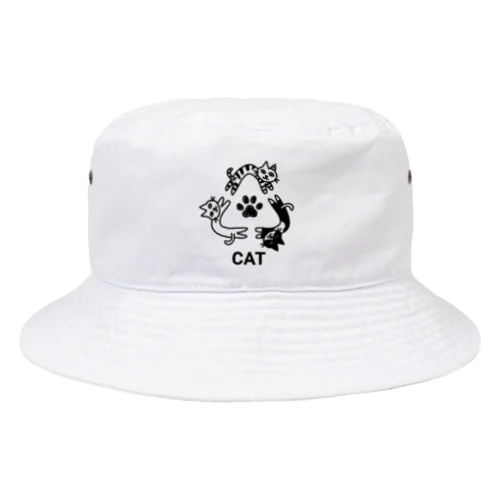 ゆるっとエコなネコ Bucket Hat