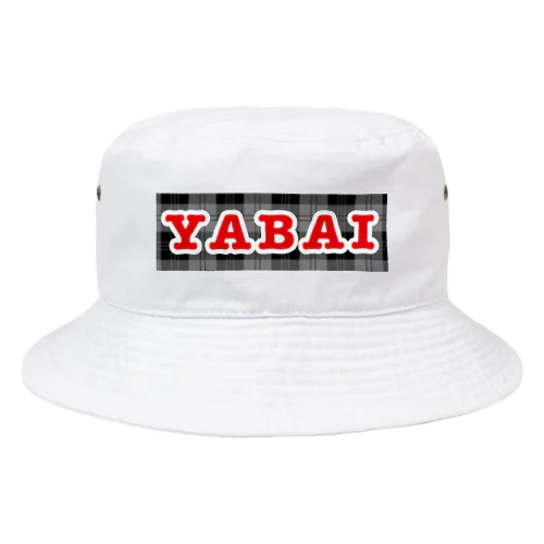 Buranko　ボックスロゴ　チェック柄　YABAI  Bucket Hat