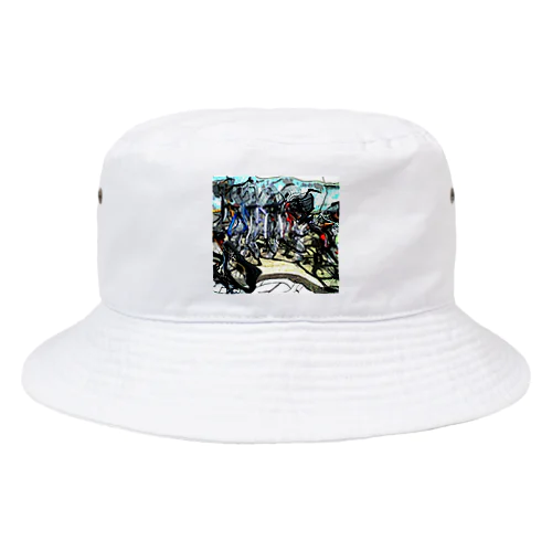 自転車ドミノ Bucket Hat