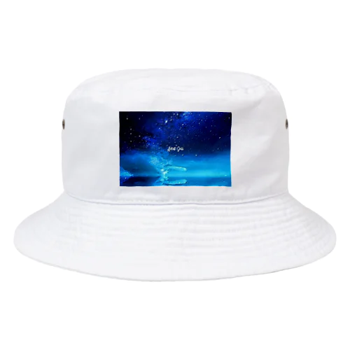 絵画風の幻想的な星空(横長) Bucket Hat