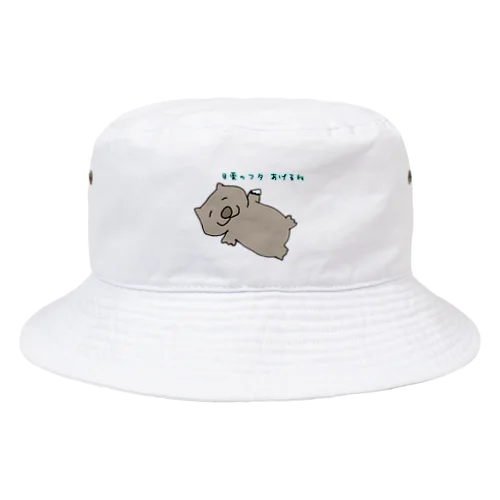 目薬のフタをくれるウォンバット Bucket Hat