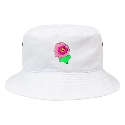 フラワー顔つき Bucket Hat