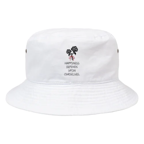 HAPPINESS ROSE(BLK) Bucket Hat