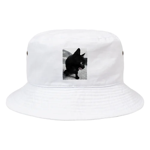 HF 波止場の猫ちゃん フォトプリント Bucket Hat