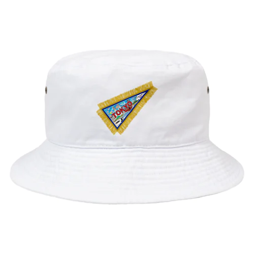 TOKYO土産風のペナント Bucket Hat