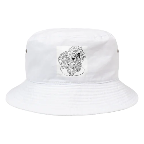 かしこいプーリー犬　3さい、立ちました。puli illustration  Bucket Hat