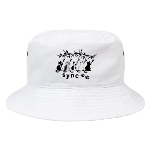 シンクロにゃんこ Bucket Hat