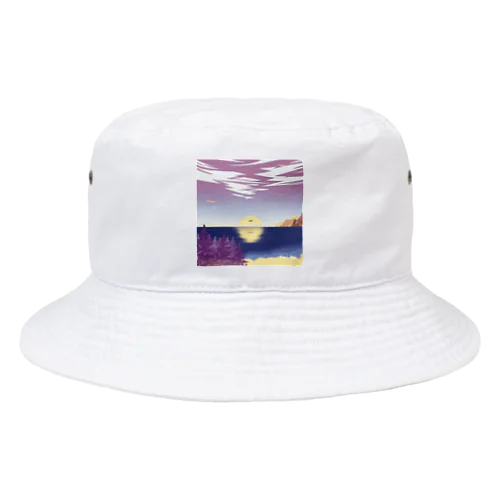 Shimoda_purple_bule_pinkplane  Bucket Hat