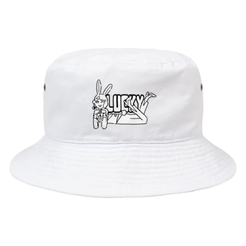 LUCKYバニー・モノクロ Bucket Hat