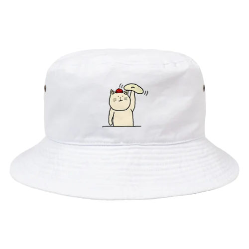 ピザ屋さんねこ Bucket Hat