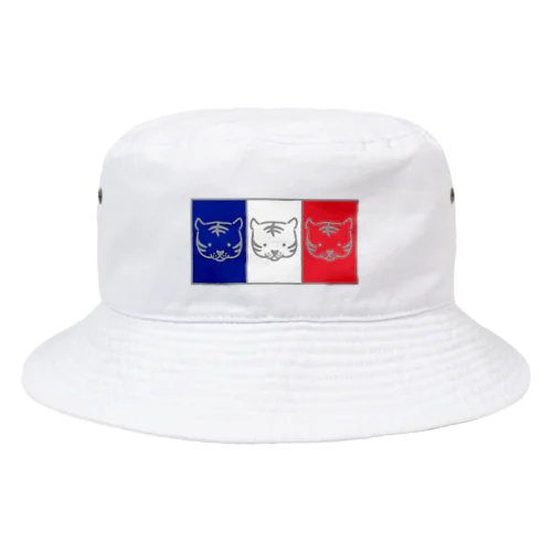 トリコロールなトラ Bucket Hat