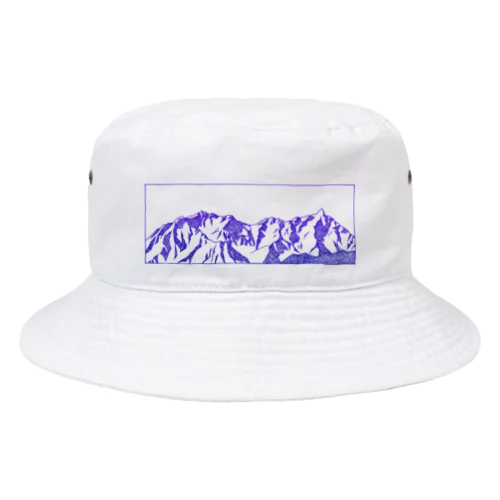 槍穂高連峰　青ペン Bucket Hat