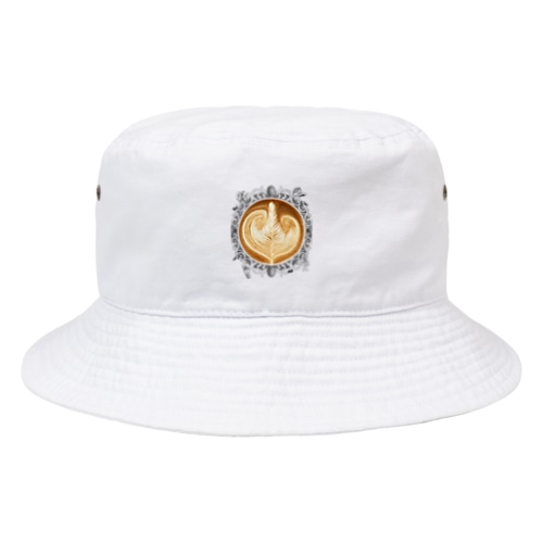 【Lady's sweet coffee】ラテアート エレガンスリーフ / With accessories Bucket Hat