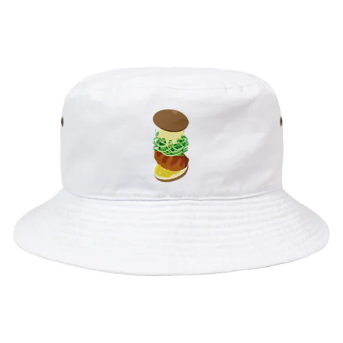 ロースカツバーガー Bucket Hat