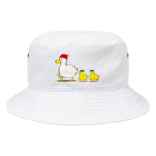 アヒルの親子の冬支度 Bucket Hat