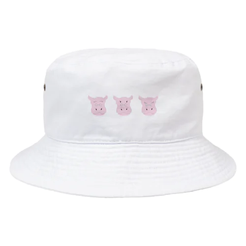 なんともいえない表情のカバ Bucket Hat