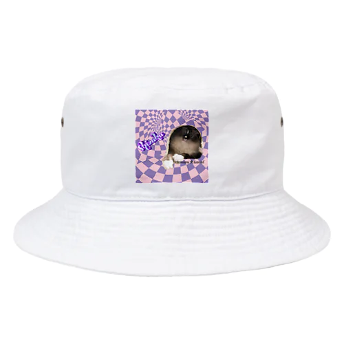 お目目まん丸猫の雫 Bucket Hat