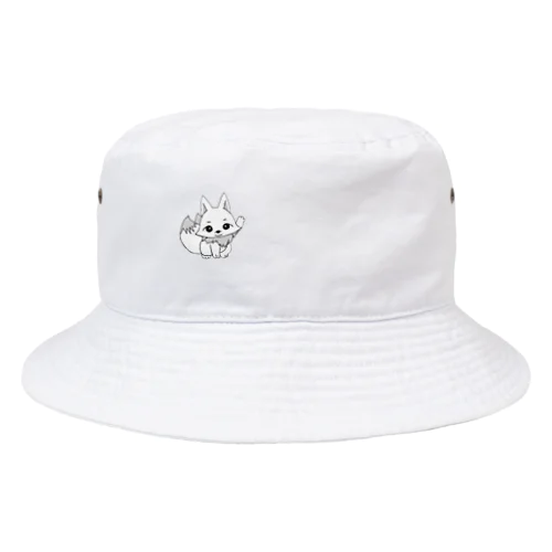 白狐のしこちゃん Bucket Hat