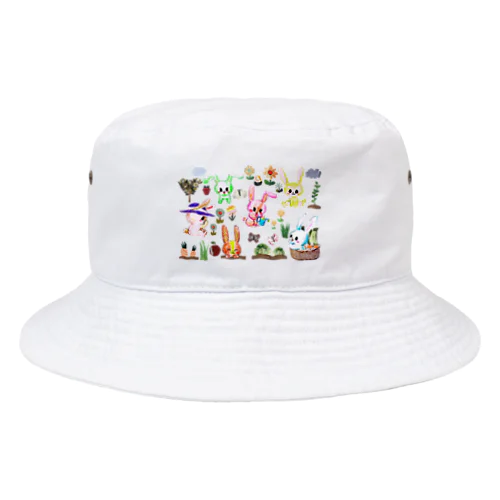 うさぎの畑模様 Bucket Hat