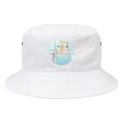 可愛いのぞき見セキセイインコちゃん【まめるりはことり】 Bucket Hat