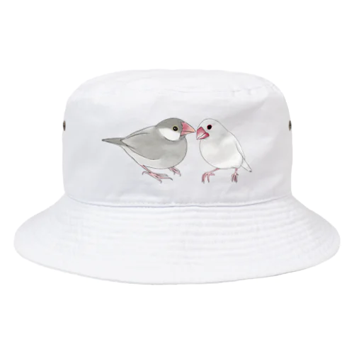 幸せ文鳥ちゃん【まめるりはことり】 Bucket Hat