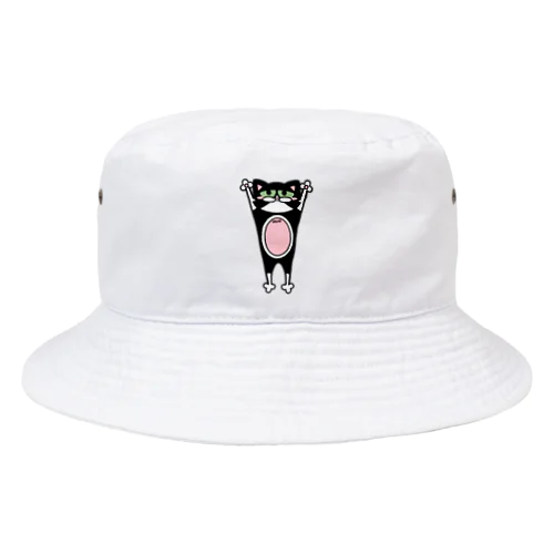 ハチワレ猫名入れ(バンザイ)ギズモデル Bucket Hat