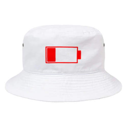 battery low red Bucket Hat