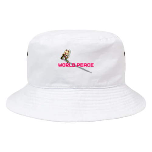 世界平和だよ！さげみちゃん（ドット文字） Bucket Hat