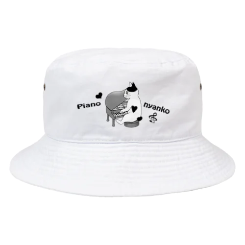 ピアノを弾く猫　Piano nyanko Bucket Hat