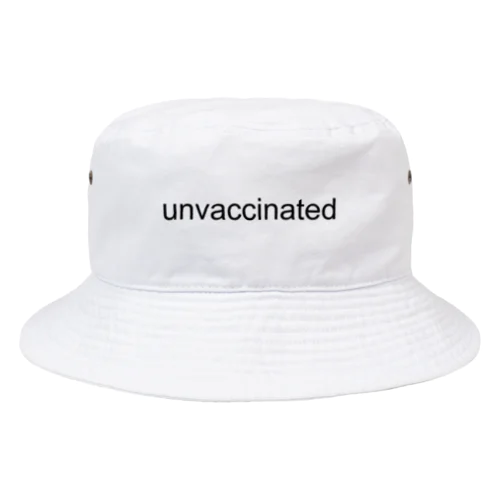 unvaccinated（黒文字） バケットハット