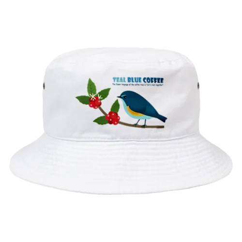 Teal Blue Bird Bucket Hat