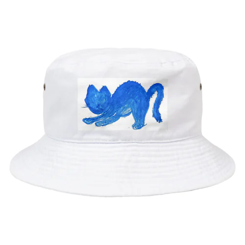 青いネコ Bucket Hat