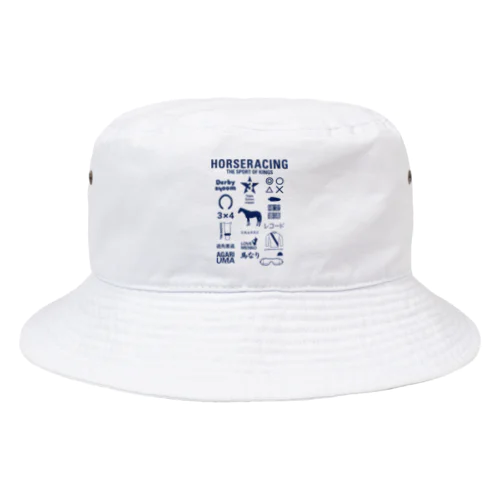 HORSERACING GRAPHICS 紺 Bucket Hat