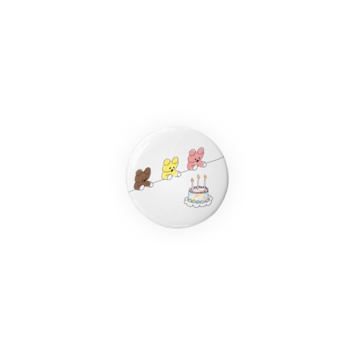 クマのバースデー Tin Badge