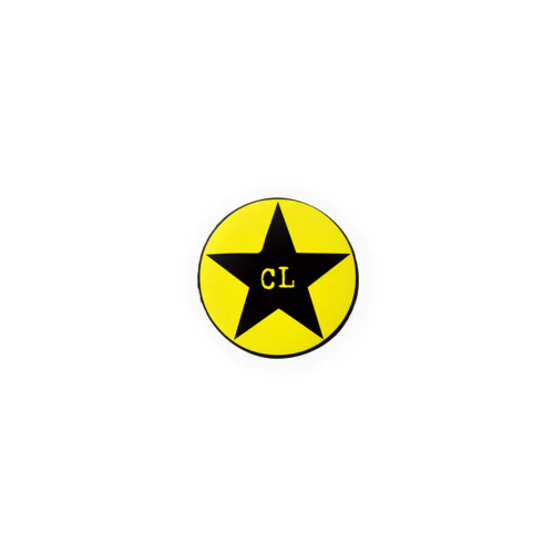 ルードボーイ缶バッジ　黄色　32ｍｍ Tin Badge