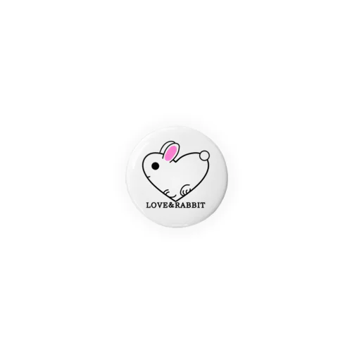 LOVE＆RABBIT缶バッジ(32mm) Tin Badge