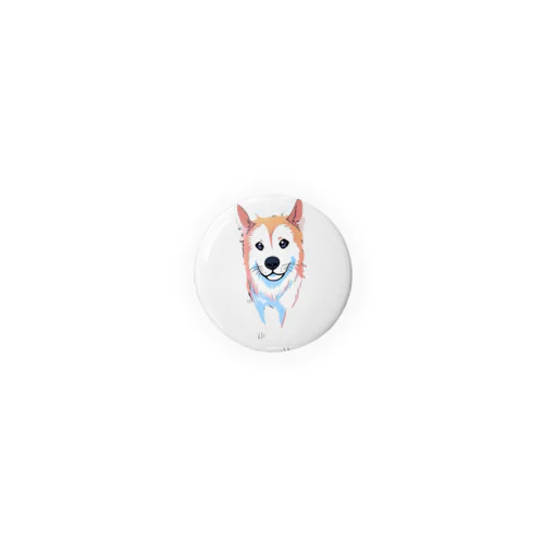 秋田犬あくびちゃんイラスト Tin Badge