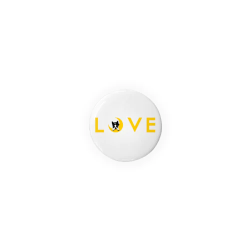 小物用:ボストンテリア(月LOVE)[v2.8k] Tin Badge