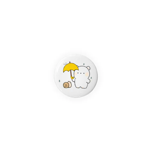 雨の日クマちゃん Tin Badge