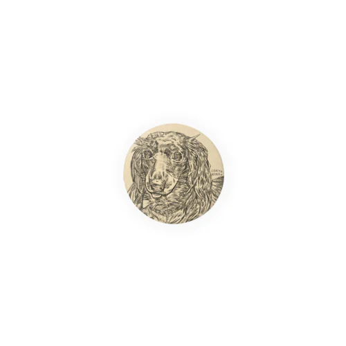ぺろっとダックス（丸）CONYandNYNA Tin Badge