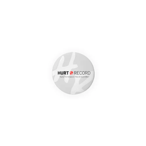 著作権フリーBGM配布サイト HURT RECORD ロゴ・カジュアルW Tin Badge