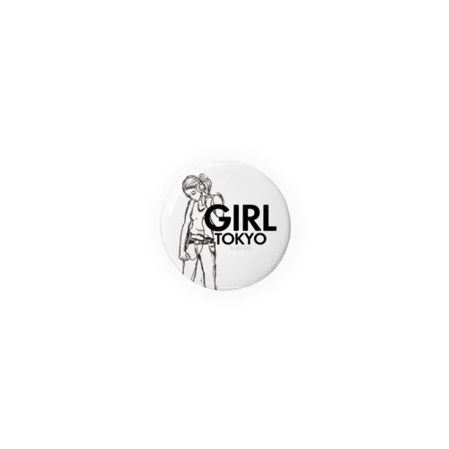 GIRL TOKYO Tin Badge