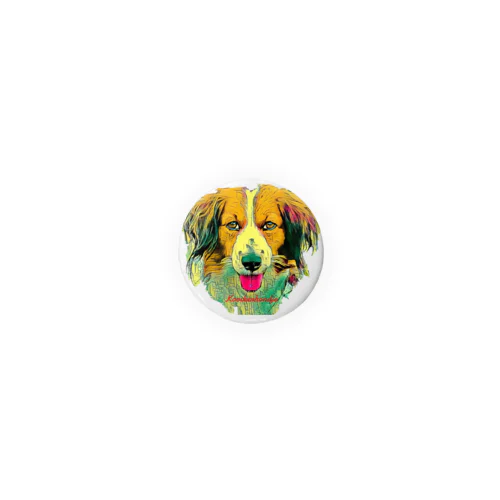 kooikerhondje real face 1 Tin Badge