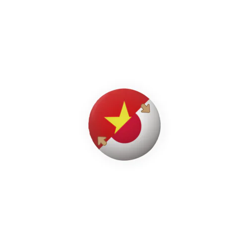 「ベトナム語話せます」缶バッジ（ベトナム・日本国旗） Tin Badge