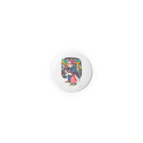 fxxk graffiti girl Tin Badge