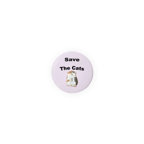 Save the cats badge -pink- 缶バッジ