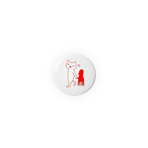 あいさつしろねこ(unique face) Tin Badge