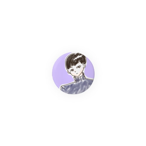 タートルネックの男の子 Tin Badge