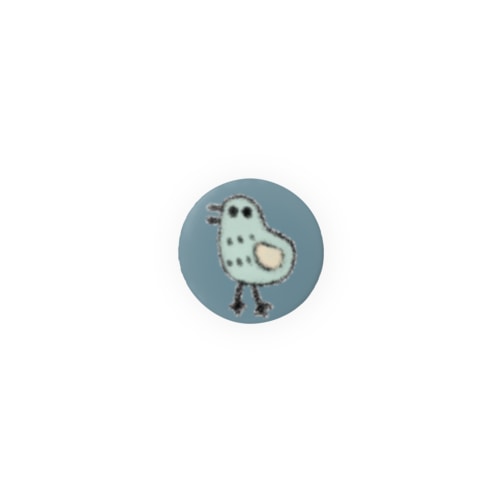 みどりのトリ(灰青) Tin Badge
